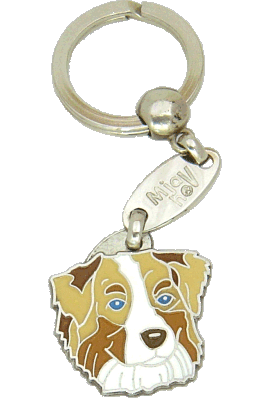 AUSTRALIAN SHEPHERD RED MERLE - pet ID tag, dog ID tags, pet tags, personalized pet tags MjavHov - engraved pet tags online